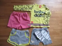 ベビードール 他 ロンＴ ショートパンツ 4点 まとめ売り 90cm 100cm
