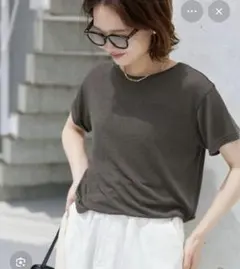 スローブイエナ　スラブ天竺　半袖　Tシャツ グレー