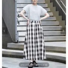 スローブイエナ ギンガムチェックタフタランダムスカート 38