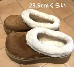 ブラウン スエード ムートンブーツ 厚底 サイズ36