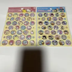 サンリオキャラクターズ & ドラえもん シール 64枚入り2枚セット・日本製