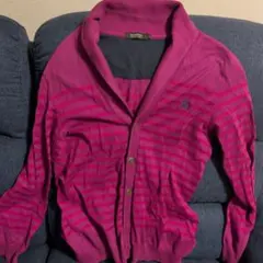 Burberry Black Label ピンク ストライプ ニット　サイズM