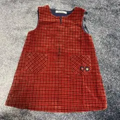 ファミリア チェック ジャンパースカート 100