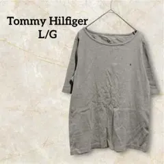 Tommy Hilfiger 【L/G】グレー 五分袖Tシャツ カットソー