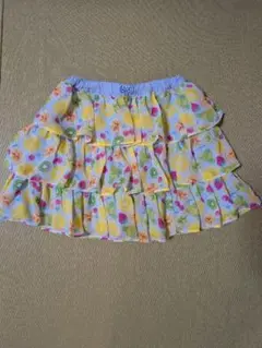 mezzo pianoフルーツ柄フリルスカートパンツ