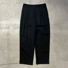 90s SLATES スレイツ ツータックスラックス ブラック W33L30相当のサムネイル