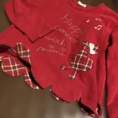 ニットプランナー　KP トレーナー　110cm デザイン 赤 長袖カットソー