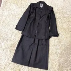 【美品】 ミッシェルクラン スカートスーツ セットアップ ダークグレー 38