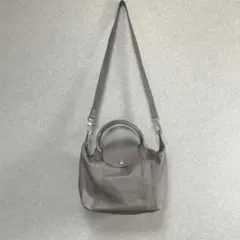 Longchampロンシャン プリアージュレザー グレージュ ホース柄