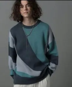 【HARE】22SS マーブルプルオーバーニット　アート柄