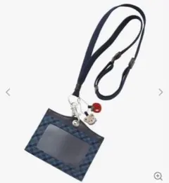 【限定値下げ】ファミリア　ネームホルダー　青チェック