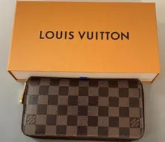 【美品】ルイヴィトン N60015 ダミエ ジッピーウォレット 長財布 ブラウン
