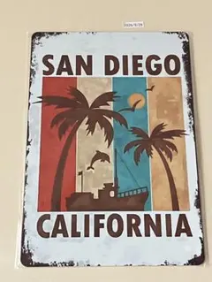 SAN DIEGO CALIFORNIA ブリキ看板
