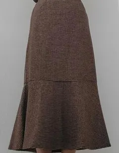 チェックマーメイドスカート