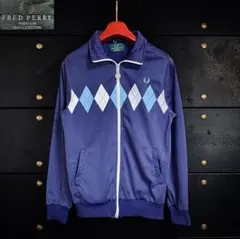 80s FRED PERRY アーガイル柄 トラックジャケット S 刺繍ロゴ - メルカリ