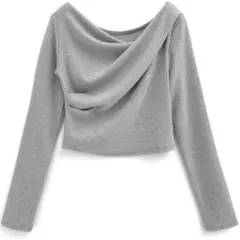 GRL 3Wayドレープカシュクールトップス dk1261 グレー