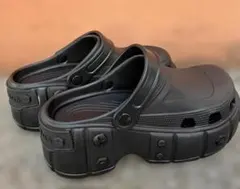厚底サンダル　黒　black 未使用　ユニセックス　クロックス　メガ