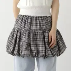 Heather チェック柄 バルーンミニスカート Fのサムネイル