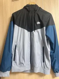 90s NIKE ナイロンジャケット 黒・グレー・青 メンズLサイズ
