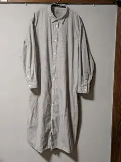 無印良品　グレー系 XL 長袖 シャツワンピース