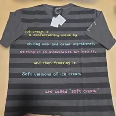 モフマヌル 半袖Tシャツ ボーダー ロゴプリントのサムネイル