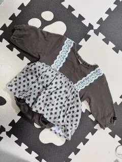 テータテート　tete a tete ロンパース　レース コーデュロイ　70