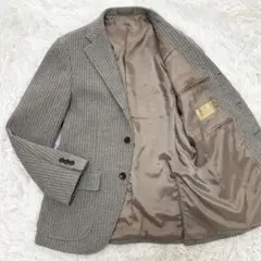 【未使用級】ソロテックス ストレッチ 立体ツイード テイジン ニットジャケット