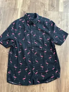 H&M フラミンゴ柄 半袖シャツ M