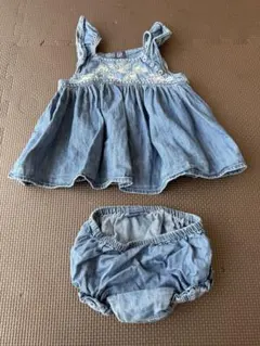 GAP デニムブルー セットアップ　12-18ヶ月　女の子　ベビー　キッズ