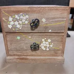 【昭和】木製 2段引き出し　小物入れ