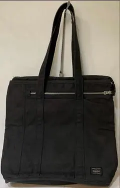 未使用級美品✨PORTER ポーター　スモーキー　トートバッグ　A4　肩掛け　黒 未使用級✨ポーター PORTAR スモーキー トートバッグ 縦長 A4 ブラック