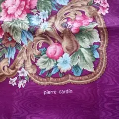 pierre cardin フラワー柄シルクスカーフ