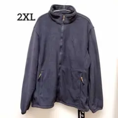 ダークグレー フリースジャケット フルジップ タグ付き 2XL
