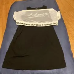 JOY MARY メッシュレイヤードワンピース ブラック キッズ
