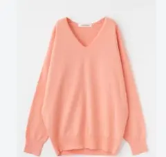 【LOUNIE】オーバーサイズ Vネック ニット ピンク
