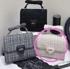 新品未開封　ピウム　2周年限定ツイードバッグ　ピンク一点　ノベルティ