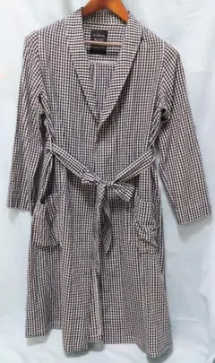 w closet ダブルクローゼット ギンガムチェック ロングコート ガウン風のサムネイル