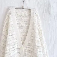CASA FLINE コットンテープニットカーディガン