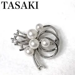 TASAKI アコヤ真珠 パール ブローチ シルバー 卒業式 入学式　上品　上質