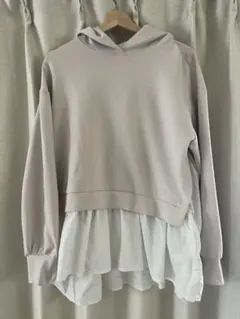 grove 重ね着風パーカー M