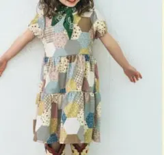 しまむら softcheese パッチワークワンピース