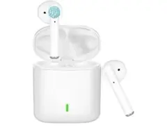 ワイヤレスイヤホン Bluetooth 充電ケース付き ホワイト　小型　軽量