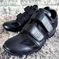 美品❣️GUCCI グッチ レザー ベルクロ スニーカー 36 黒 23cm