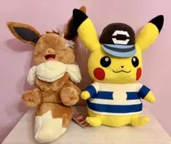 一番くじ イーブイとピカチュウ 大きめ ぬいぐるみセット