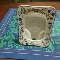 Shinzi Katoh ねこ 模様　フォットフレーム　陶器　１個