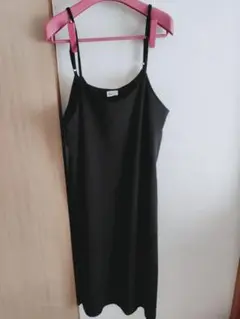 AlmaDesign キャミソール ワンピース 黒 ポンチ Lサイズ