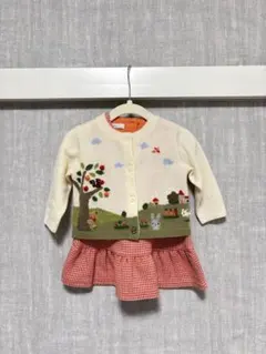 familiar ファミリア ベビー カーディガン ワンピース 70 女の子