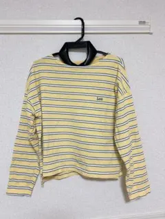 Lee ボーダー長袖Tシャツ イエロー ロンT