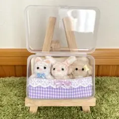 おでかけケース　お布団付き　持ち運び　収納　推し活　赤ちゃん　5cmぬいグッズのサムネイル