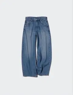 ユニクロ　バギーカーブジーンズ　24インチ　67Blue